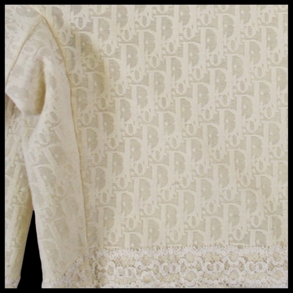 Vintage Christian Dior Sheer Monogram Beige Trotter Logo Girdle Biker Shorts - Picture 3 of 16